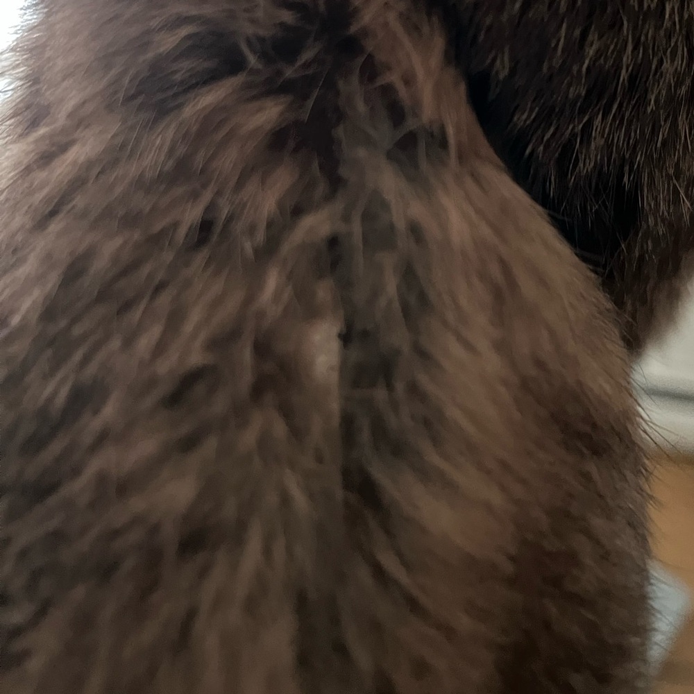 Rich Brown Rabbit Fur Jacket - Picture 6 of 6
